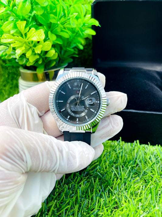 Rolex Premium Watch - Silicone Strap- Master Lock - Rolex Rubber Strap Wrist Watch